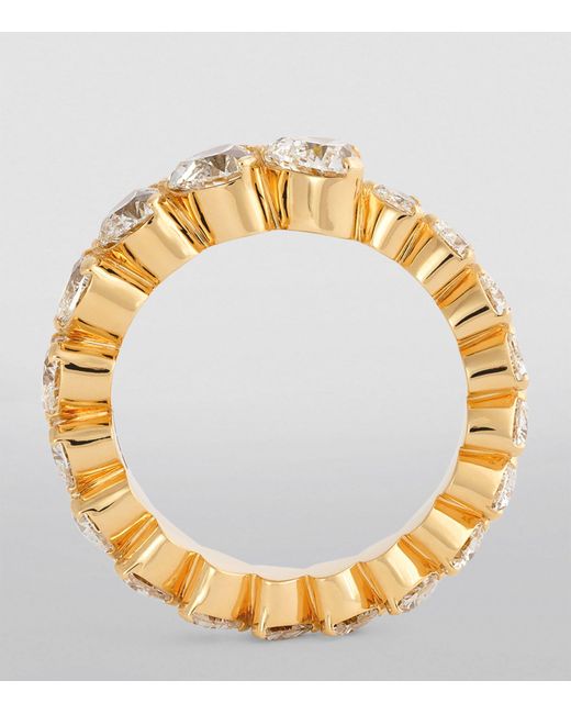 Sophie Bille Brahe Metallic Yellow Gold And Diamond Ensemble Baronesse Eternity Ring