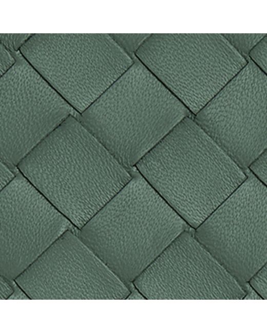 Bottega Veneta Green Leather Intrecciato Bifold Card Holder