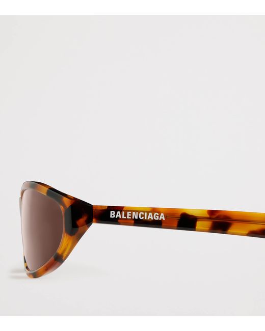Balenciaga Brown Tortoiseshell Neo Round Sunglasses