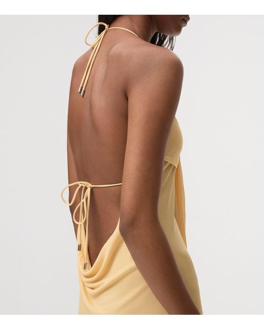Loewe Metallic X Paula's Ibiza Crepe Jersey Maxi Dress