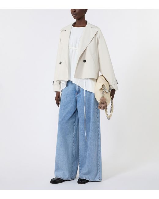 Weekend by Maxmara White Cropped Trench Jacket