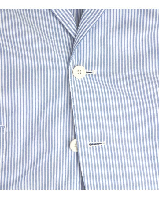 Polo Ralph Lauren Blue Cotton Seersucker Modern Blazer