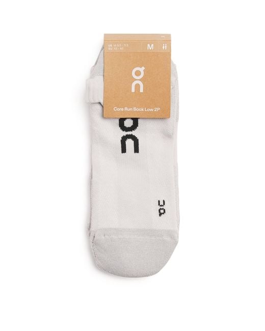On Shoes White Organic Cott-Blend Core Run Low Socks for men