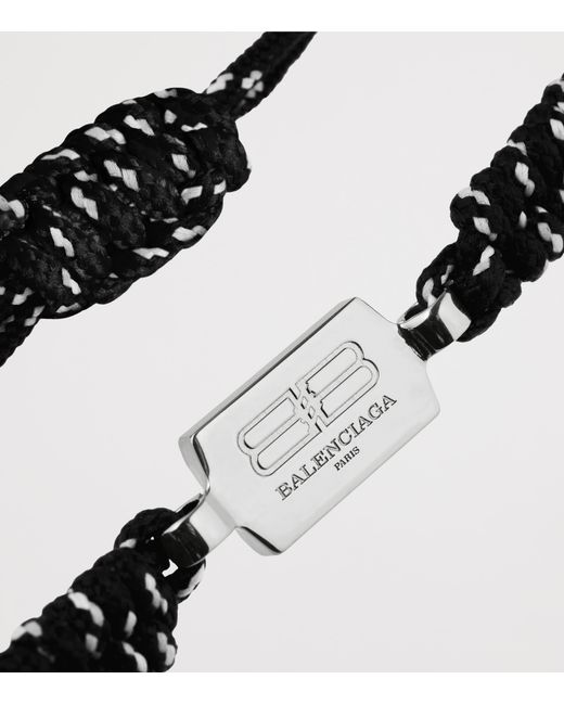 Balenciaga Black Saint-Germain Lace Bracelet for men