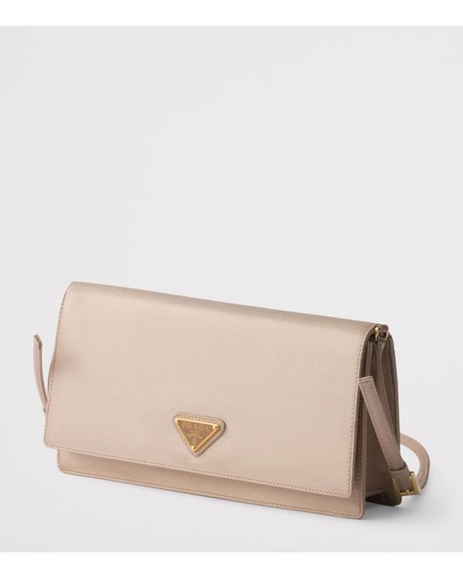 Prada Brown Mini Satin Cross-Body Bag