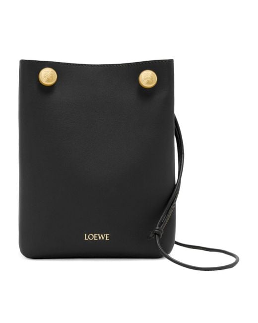 Loewe Black Leather Pebble Cross-Body Bag