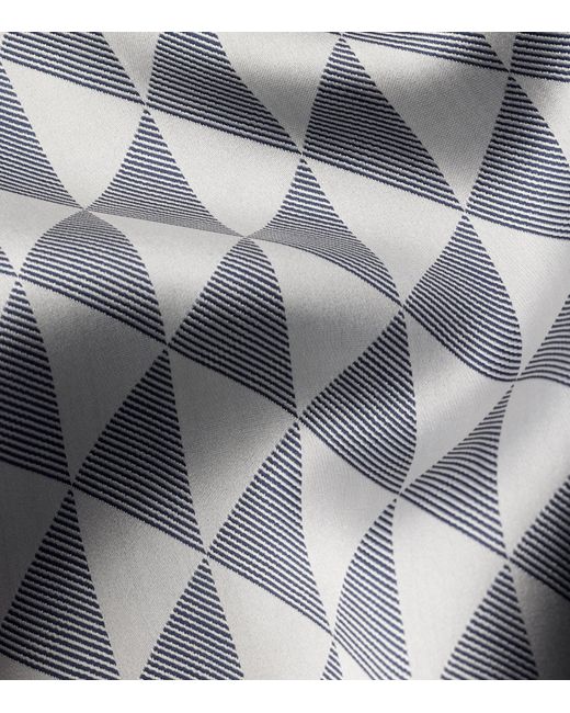 Prada Metallic Silk Triangle Scarf