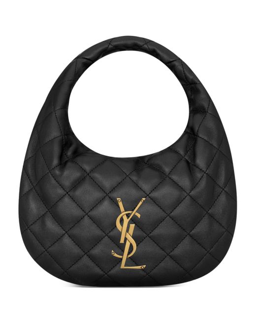 Saint Laurent Black Icarino Quilted Top-Handle Bag