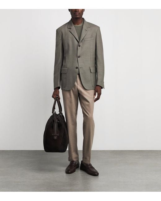 Corneliani Green Virgin Wool Jacket for men