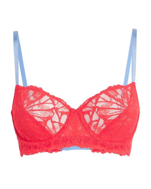 Dora Larsen Red Lace Bea Underwire Bra
