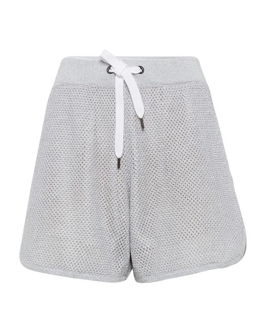Brunello Cucinelli Gray Net Bermuda Shorts