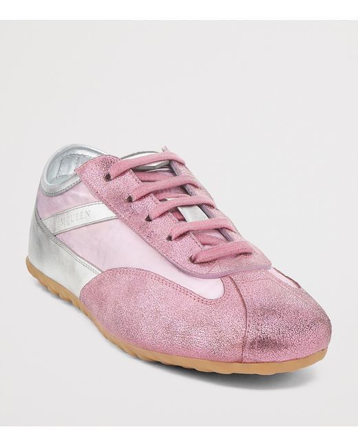 McQueen Pink Leather Boxe Sneakers