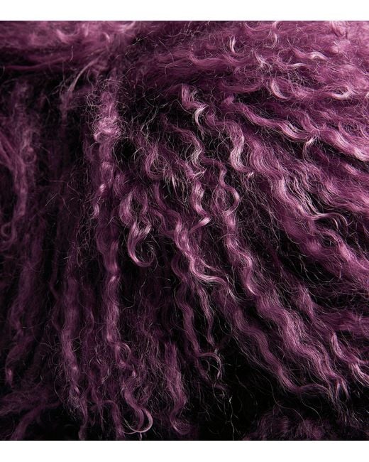 FRAME Purple Shearling Jacket