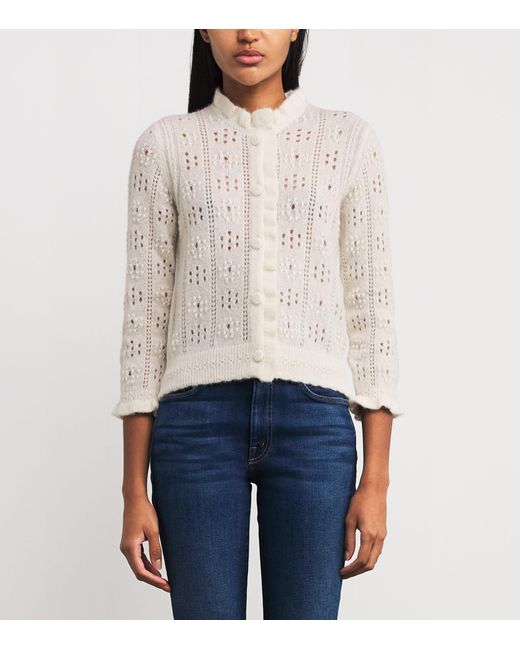 Doen White Alpaca-Blend Claudie Cardigan