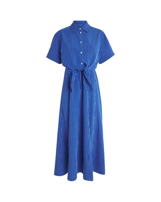 ME+EM Blue 2-In-1 Stripe Maxi Dress And Shirt
