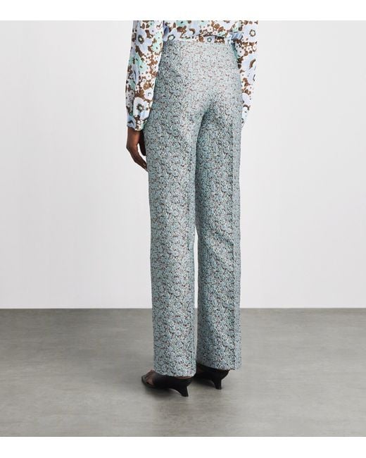 Tory Burch Gray Jacquard Trousers