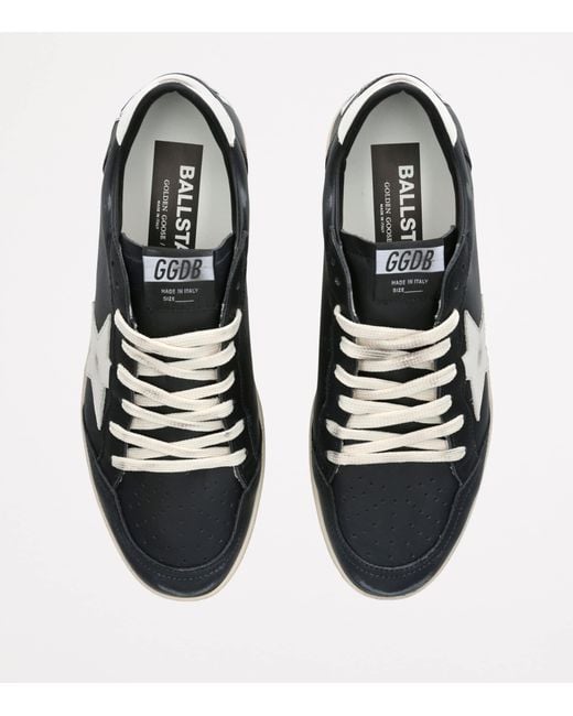 Golden Goose Deluxe Brand Black Leather Ballstar Sneakers for men