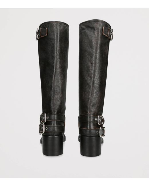 Chloé Black Leather Dakota Boots 60