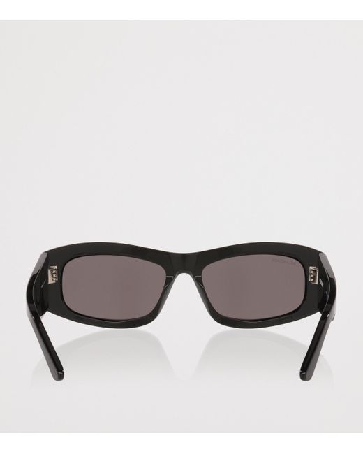Balenciaga Gray Acetate Bb0395S Rectangular Sunglasses