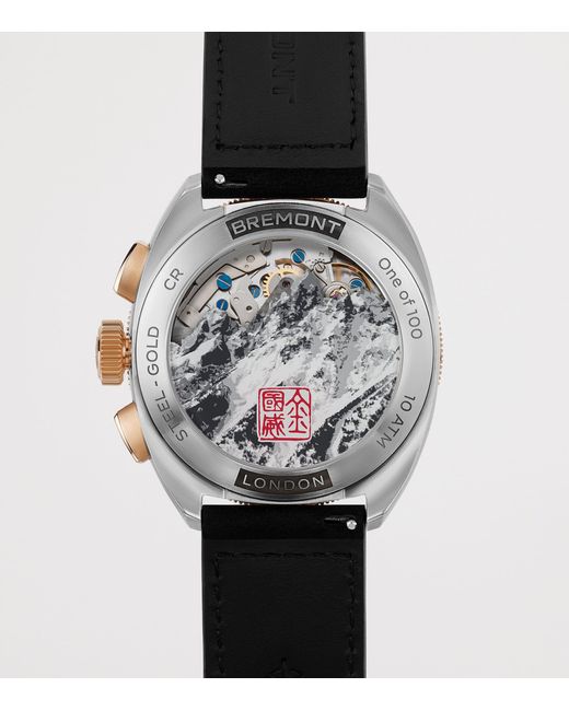 Bremont Black X Jimmy Chin Sterling And Rose Terra Nova Chronograph Watch for men