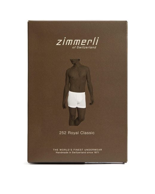 Zimmerli of Switzerland Black Cotton 252 Royal Classic Boxer Briefs for men