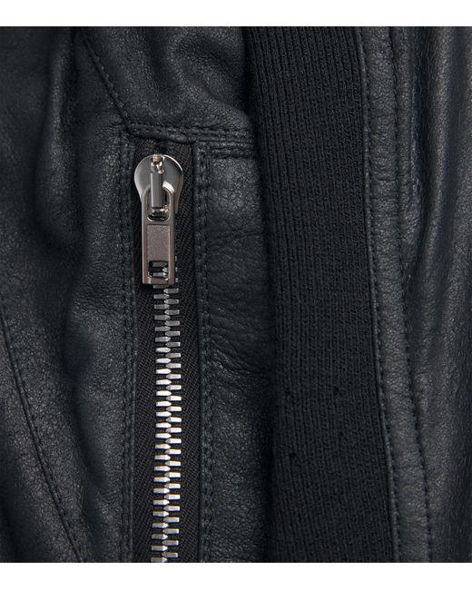 Rick Owens Black Naska Leather Jacket
