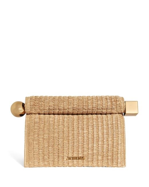 Jacquemus Natural Woven La Pochette Clutch Bag