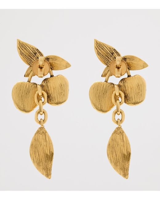 Saint Laurent Metallic Cherry-Bob Earrings