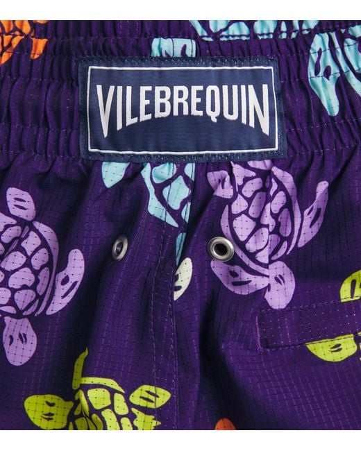 Vilebrequin Blue Micro-Perforated Mahina Swim Shorts for men
