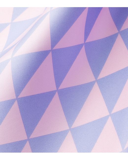 Prada Purple Silk Triangle Scarf