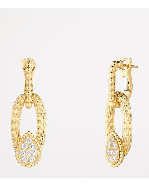 Boucheron Metallic And Diamond Serpent Bohème Vintage Drop Earrings