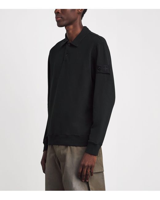 Stone Island Black Organic Cotton Polo Shirt for men