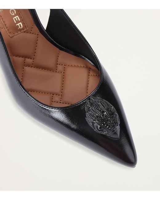Kurt Geiger Black Patent Belgravia Slingback Pumps