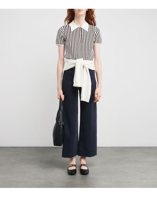 FRAME Blue The Anchor Wide-Leg Jeans