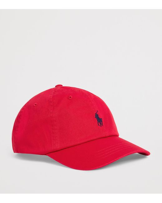 Polo Ralph Lauren Red Cotton Polo Pony Baseball Cap