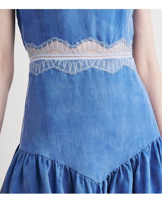 Claudie Pierlot Blue Backless Mini Dress
