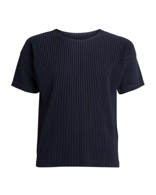 Homme Plissé Issey Miyake Black Pleated T-Shirt for men