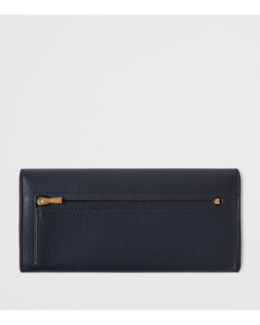 Mulberry Blue Leather Continental Wallet