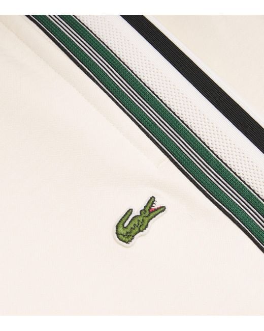 Lacoste White Cotton-Blend Stripe Sweatpants for men