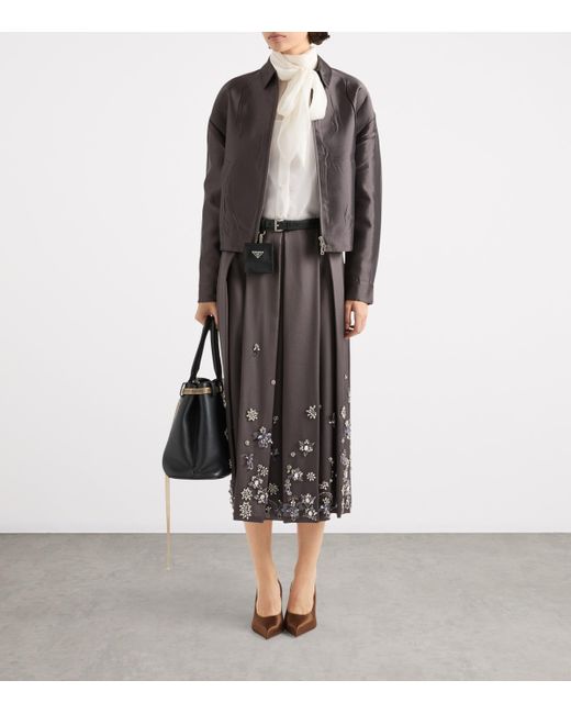 Prada Black Silk-Wool Jacket