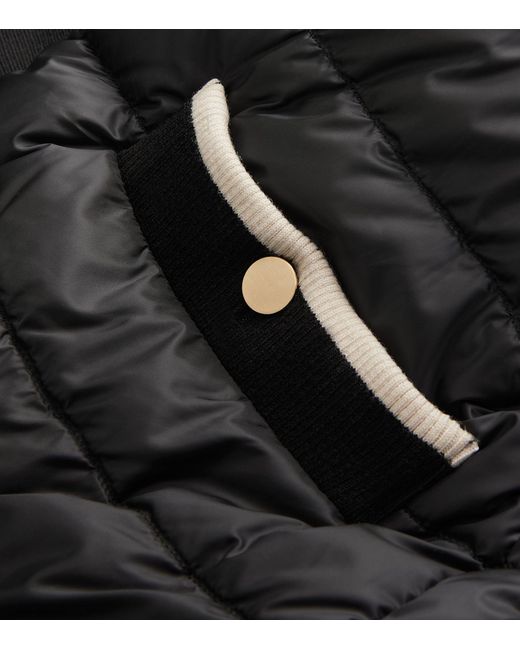 Max Mara Black Button-down Quilted Jacket