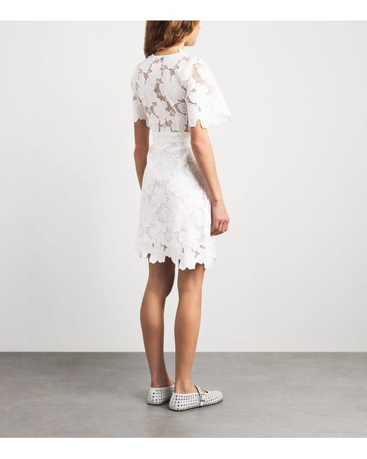 Sandro White Guipure Lace Mini Dress