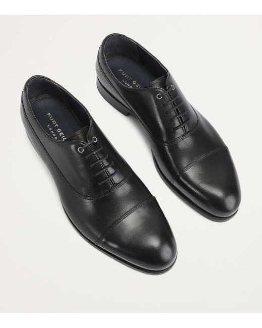 Kurt Geiger Black Leather Sloane Oxford Shoes for men