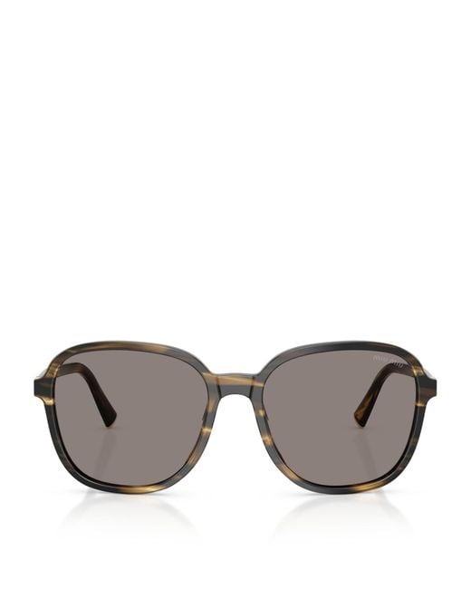 Miu Miu Gray Acetate Mu B01S Pillow Sunglasses for men