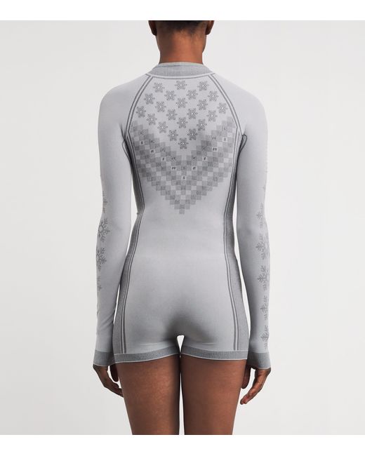 Skims Gray First Layers Half-Zip Playsuit