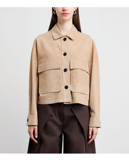 Arma Natural Suede Judy Bomber Jacket