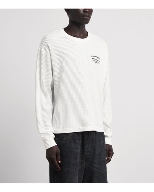 CHERRY LA White Ranchwear Thermal Sweater for men