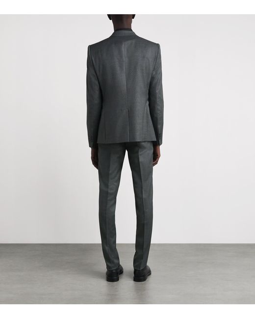Emporio Armani Gray Wool 2-Piece Suit for men
