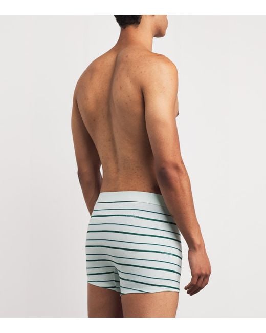 Calvin Klein Blue Stretch-Cotton Relaxed Trunks for men