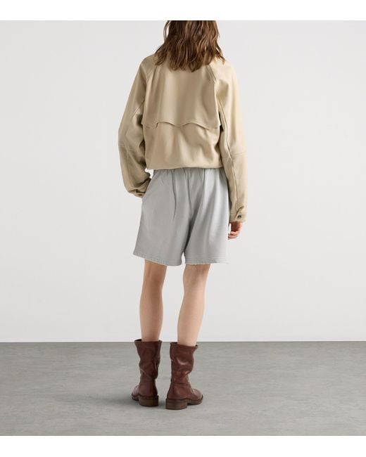 Prada Natural Nappa Leather Blouson Jacket